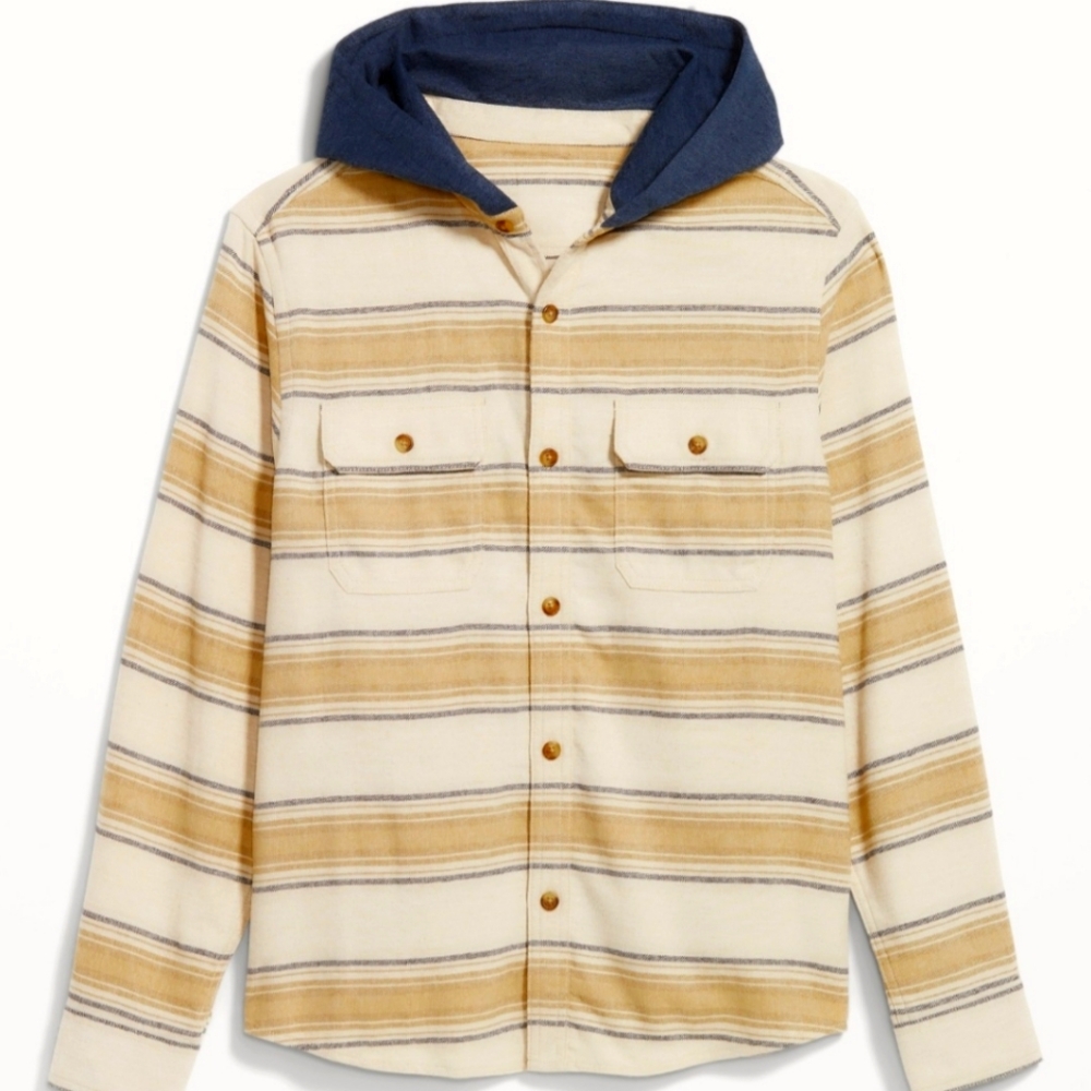 OLD NAVY new Men's hooded flannel shirt